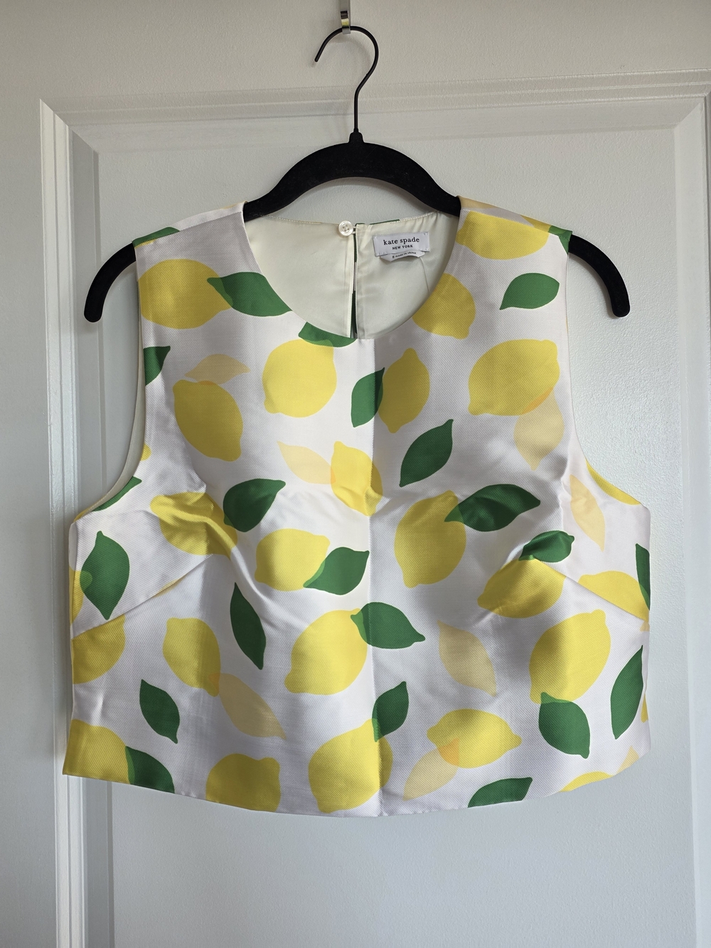 kate spade Yellow & Green Lemon Toss Sleeveless Shell Top - Picture 2 of 6